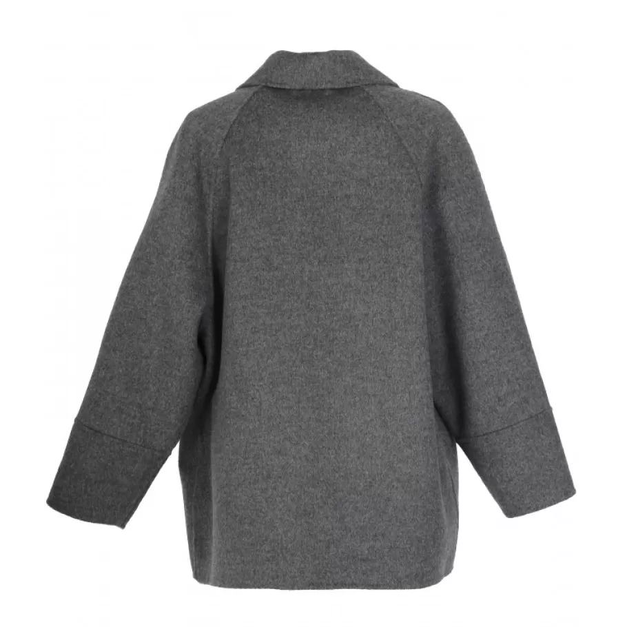 OAKWOOD Melisse Bicolore - Manteau Court Oversize En Laine Melangee Discount